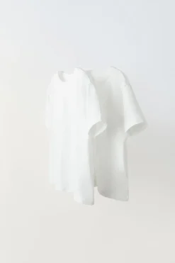 Niños ZARA 6 - 14 Años·Camisetas<PACK DOS CAMISETAS FLAMÉ LISAS