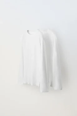 Niños ZARA 6 - 14 Años·Camisetas<PACK DOS CAMISETAS LISAS MANGA LARGA