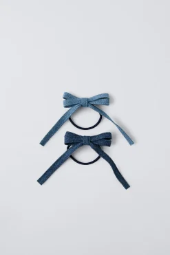 Niños ZARA 1½ - 6 Años·Accesorios|6 - 14 Años·Accesorios<PACK DOS COLETEROS LAZO DENIM