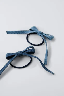 Niños ZARA 1½ - 6 Años·Accesorios|6 - 14 Años·Accesorios<PACK DOS COLETEROS LAZO DENIM