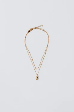 Niños ZARA 1½ - 6 Años·Accesorios|6 - 14 Años·Accesorios<PACK DOS COLLARES PERLAS Y OSITO