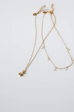 Niños ZARA 1½ - 6 Años·Accesorios|6 - 14 Años·Accesorios<PACK DOS COLLARES PERLAS Y OSITO