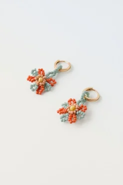 Niños ZARA 1½ - 6 Años·Accesorios|6 - 14 Años·Accesorios<PACK DOS PENDIENTES FLOR ABALORIOS