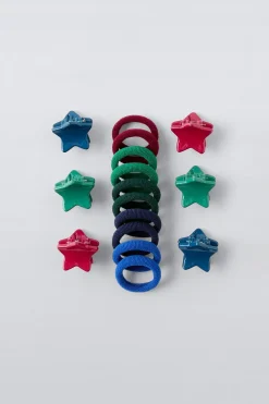 Niños ZARA 1½ - 6 Años·Accesorios|6 - 14 Años·Accesorios<PACK GOMITAS Y PINZAS ESTRELLA