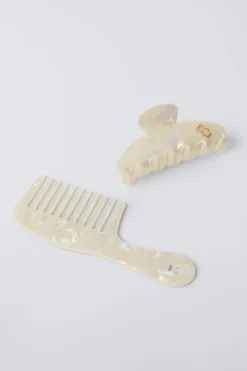 Niños ZARA 1½ - 6 Años·Accesorios|6 - 14 Años·Accesorios<PACK PEINE Y PINZA OSITO