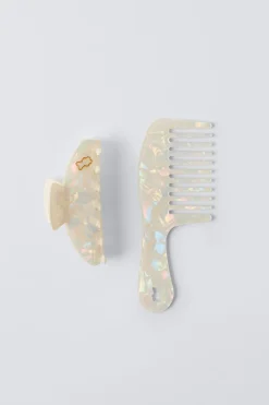 Niños ZARA 1½ - 6 Años·Accesorios|6 - 14 Años·Accesorios<PACK PEINE Y PINZA OSITO