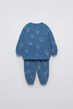 Niños ZARA 6 - 18 Meses·Conjuntos|6 - 18 Meses·Sudaderas<PACK SUDADERA Y PANTALÓN ESTAMPADO