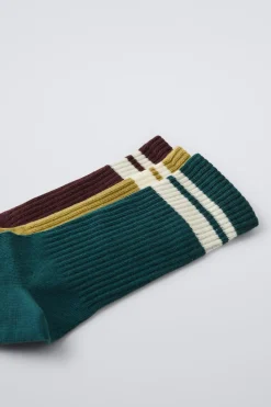 Niños ZARA 1½ - 6 Años·Ropa Interior / Calcetines|6 - 14 Años·Ropa Interior / Calcetines<PACK TRES CALCETINES BANDAS