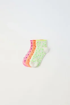 Niños ZARA 1½ - 6 Años·Ropa Interior / Calcetines|6 - 14 Años·Ropa Interior / Calcetines<PACK TRES CALCETINES CORTOS FRUTITAS