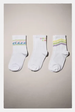 Niños ZARA 1½ - 6 Años·Ropa Interior / Calcetines|6 - 14 Años·Ropa Interior / Calcetines<PACK TRES CALCETINES LARGOS RAYAS Y TEXTO