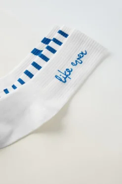 Niños ZARA 1½ - 6 Años·Ropa Interior / Calcetines|6 - 14 Años·Ropa Interior / Calcetines<PACK TRES CALCETINES LARGOS RAYAS Y TEXTO