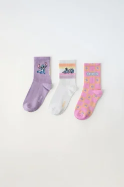 Niños ZARA 1½ - 6 Años·Licencias|1½ - 6 Años·Ropa Interior / Calcetines<PACK TRES CALCETINES LARGOS LILO & STITCH © DISNEY