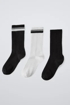 Niños ZARA 1½ - 6 Años·Ropa Interior / Calcetines|6 - 14 Años·Ropa Interior / Calcetines<PACK TRES CALCETINES LARGOS BANDAS