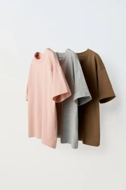 Niños ZARA 6 - 14 Años·Camisetas<PACK TRES CAMISETAS LISAS