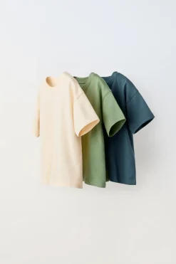 Niños ZARA 1½ - 6 Años·Camisetas|1½ - 6 Años·Camisetas<PACK TRES CAMISETAS LISAS