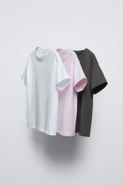 Niños ZARA 6 - 14 Años·Camisetas<PACK TRES CAMISETAS LISAS