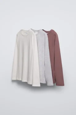 Niños ZARA 6 - 14 Años·Camisetas<PACK TRES CAMISETAS LISAS