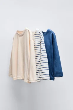 Niños ZARA 1½ - 6 Años·Camisetas|1½ - 6 Años·Camisetas<PACK TRES CAMISETAS RAYAS