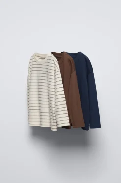 Niños ZARA 1½ - 6 Años·Camisetas|1½ - 6 Años·Camisetas<PACK TRES CAMISETAS RAYAS