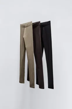 Niños ZARA 6 - 14 Años·Pantalones|6 - 14 Años·Leggings<PACK TRES LEGGINGS