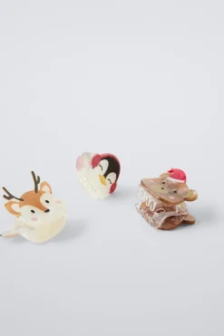 Niños ZARA 1½ - 6 Años·Accesorios|6 - 14 Años·Accesorios<PACK TRES PINZAS ANIMALES
