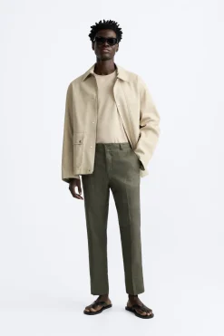 Best PANTALÓN 100% LINO Hombre Pantalones