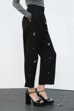 Clearance PANTALÓN ABALORIOS JOYA Mujer Pantalones