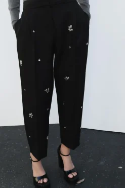 Clearance PANTALÓN ABALORIOS JOYA Mujer Pantalones