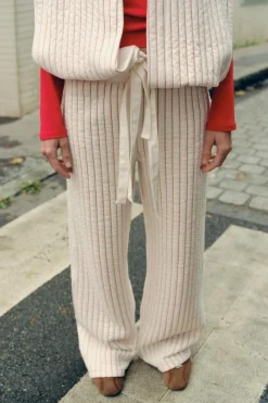 Best PANTALÓN ACOLCHADO RAYAS Mujer Pantalones