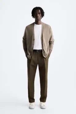 Online PANTALÓN ALGODÓN - LINO PLIEGUES Hombre Pantalones