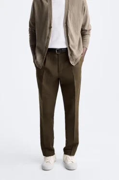 Online PANTALÓN ALGODÓN - LINO PLIEGUES Hombre Pantalones