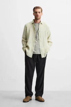 New PANTALÓN ALGODÓN - LINO PLIEGUES Hombre Pantalones