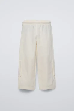Niños ZARA 6 - 14 Años·Pantalones<PANTALÓN ALGODÓN LINO BOLSILLOS