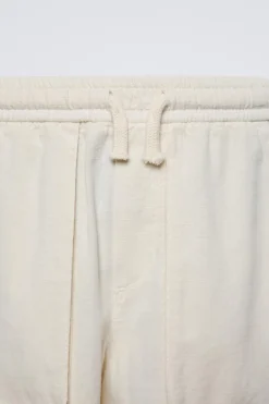 Niños ZARA 6 - 14 Años·Pantalones<PANTALÓN ALGODÓN LINO BOLSILLOS