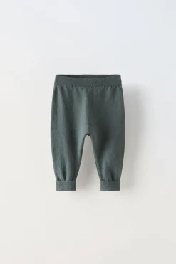 Niños ZARA 0 - 6 Meses·Punto|0 - 6 Meses·Básicos<PANTALÓN ALGODÓN SEDA PUNTO