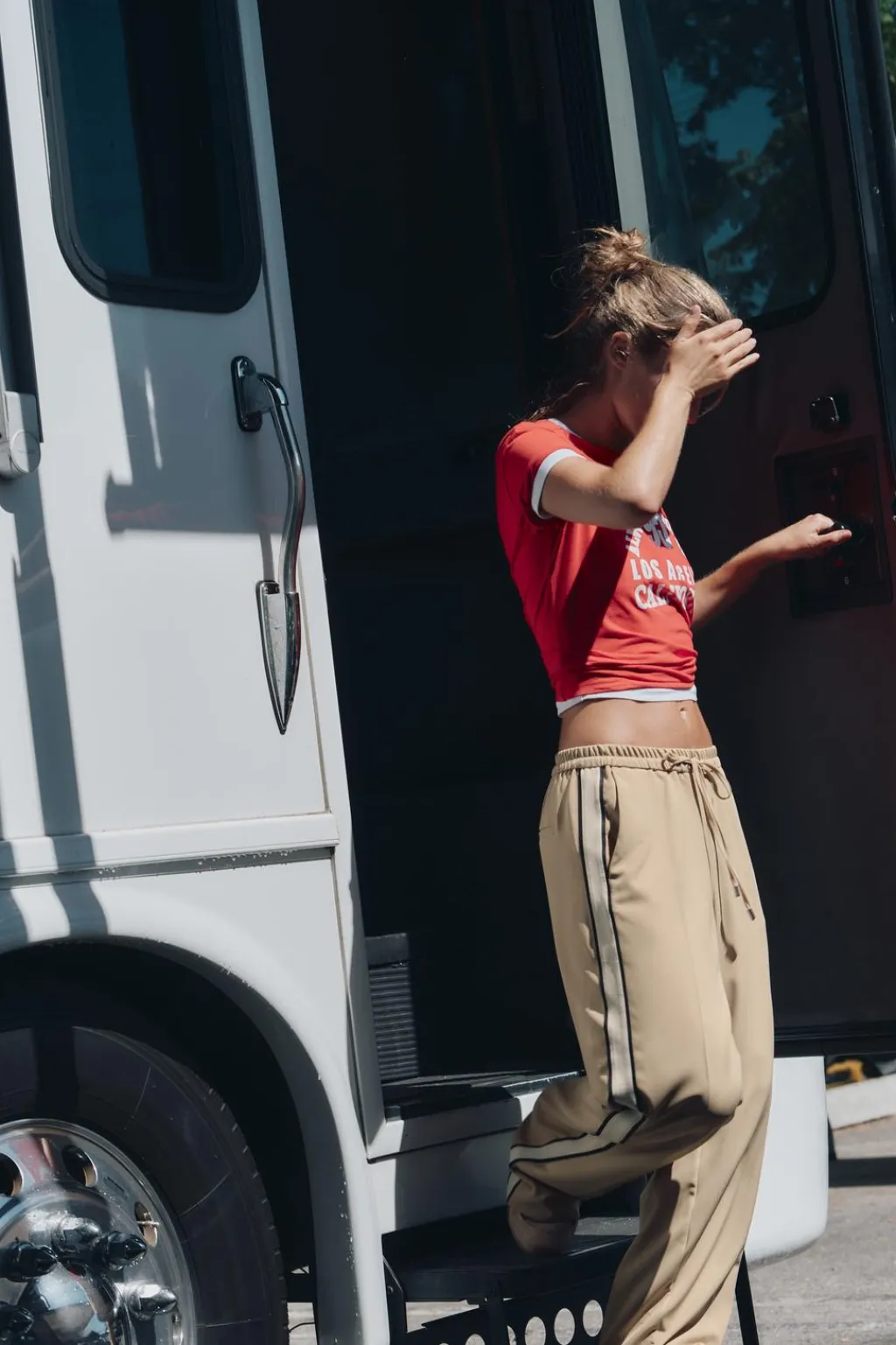 Clearance PANTALÓN ANCHO BANDA LATERAL Mujer Pantalones