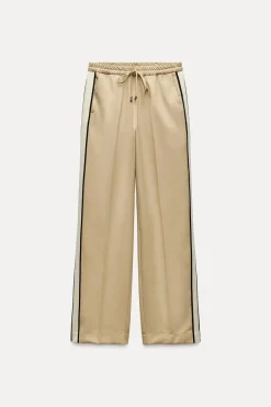 Clearance PANTALÓN ANCHO BANDA LATERAL Mujer Pantalones