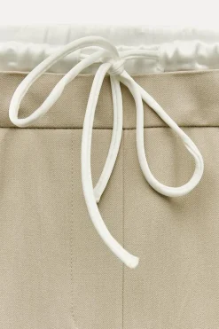 Best PANTALÓN ANCHO CINTURA DOBLE Mujer Pantalones