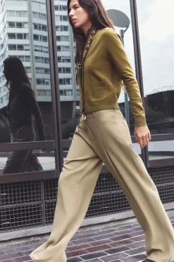 Outlet PANTALÓN ANCHO CINTURÓN LAZO Mujer Pantalones