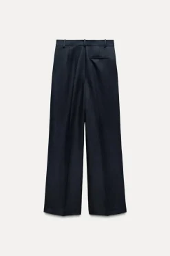 Hot PANTALÓN ANCHO CON LINO Mujer Pantalones