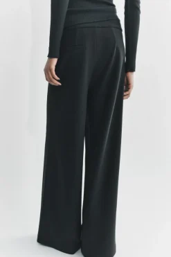 New PANTALÓN ANCHO CREPE Mujer Pantalones