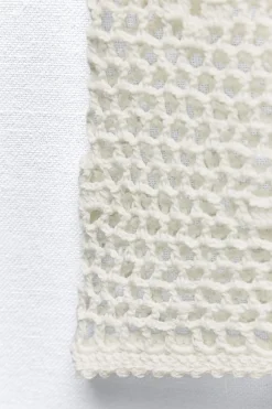 Fashion PANTALÓN ANCHO CROCHET Mujer Pantalones|Cárdigan / Jerséis