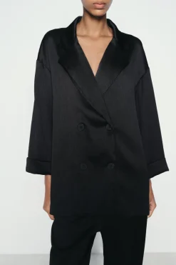 Sale PANTALÓN ANCHO EFECTO ARRUGADO Mujer Pantalones