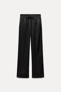 Sale PANTALÓN ANCHO EFECTO ARRUGADO Mujer Pantalones