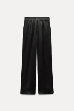 Sale PANTALÓN ANCHO EFECTO ARRUGADO Mujer Pantalones