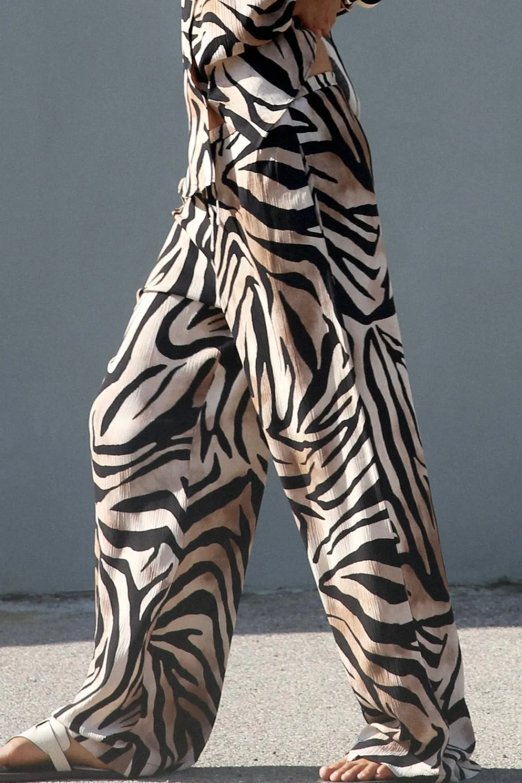 Clearance PANTALÓN ANCHO ESTAMPADO ANIMAL Mujer Pantalones