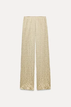 Hot PANTALÓN ANCHO ESTRUCTURA Mujer Pantalones