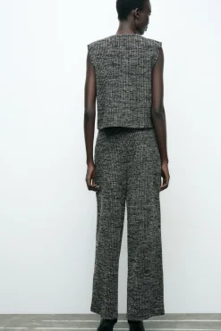 Discount PANTALÓN ANCHO ESTRUCTURA Mujer Pantalones