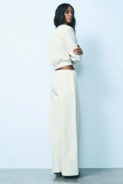 New PANTALÓN ANCHO INTERLOCK Mujer Pantalones|Sudaderas / Joggers