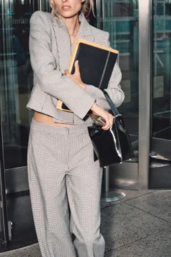 Sale PANTALÓN ANCHO PATA DE GALLO Mujer Pantalones